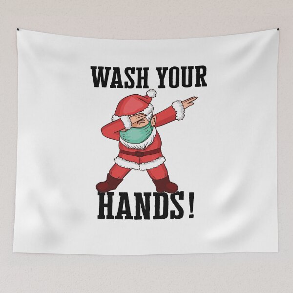 Item preview, Wash Your Hands Funny Dabbing Santa Claus With Face Mask designed and sold by Anushka-art.