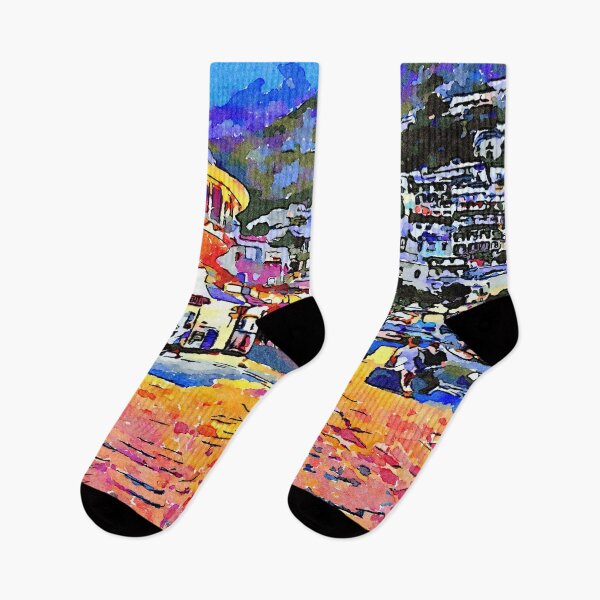 Item preview, Positano: pier and village at night designed and sold by Giuseppe Cocco.
