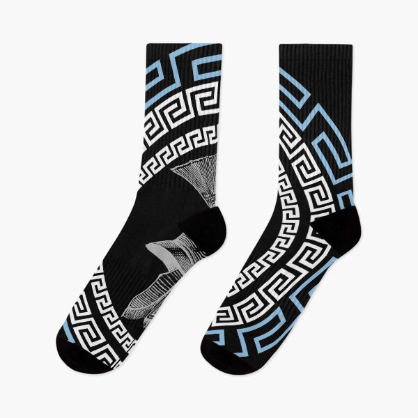 Item preview, Spartan Helmet White Blue Greek Key designed and sold by Yiorgos Designs.