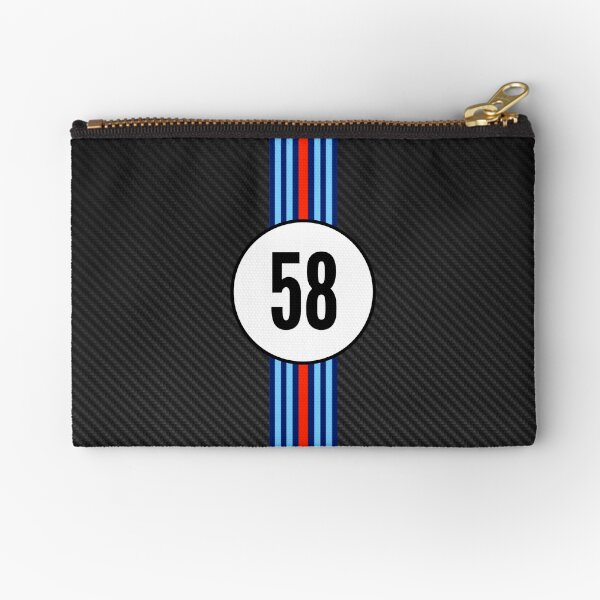Racing Stripes Carbon Background 58 Zipper Pouch