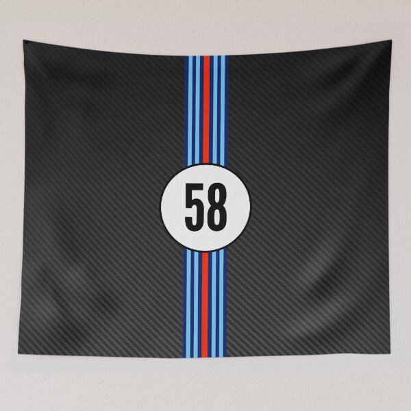Item preview, Martini Racing Porsche Number 58 Carbon Poster – Classic 917 Livery Art designed and sold by Road To Track.