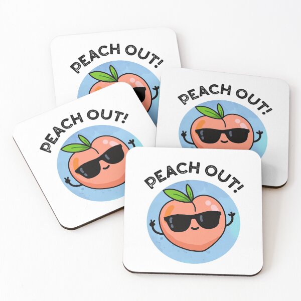 Item preview, Peach Out Funny Fruit Puns  designed and sold by punnybone.