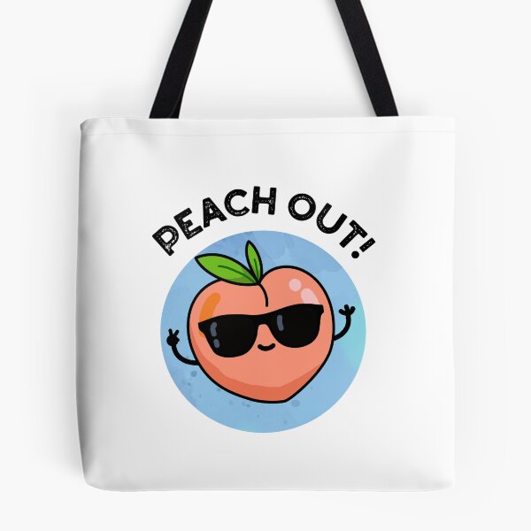 Item preview, Peach Out Funny Fruit Puns  designed and sold by punnybone.