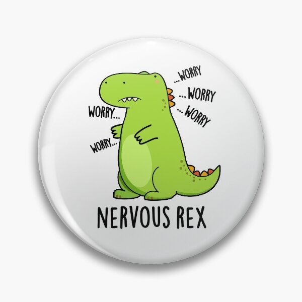 Item preview, Nervous Rex TRex Funny Dinosaur Puns  designed and sold by punnybone.
