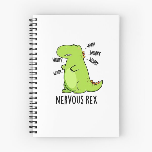 Item preview, Nervous Rex TRex Funny Dinosaur Puns  designed and sold by punnybone.