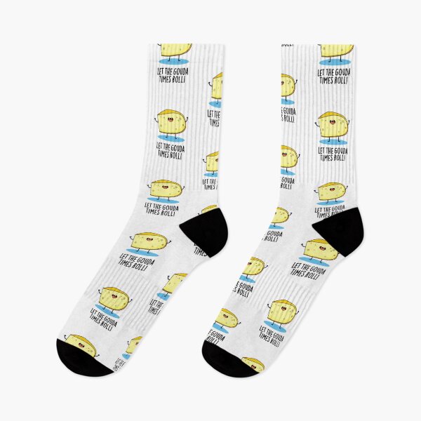 Item preview, Let The Gouda Times Roll Funny Cheese Puns  designed and sold by punnybone.