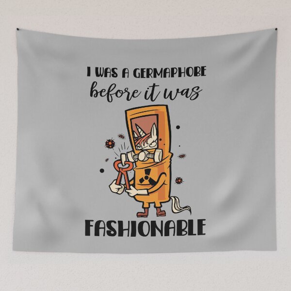 Item preview, I Was A Germaphobe Before It Was Fashionable Funny Unicorn designed and sold by Anushka-art.