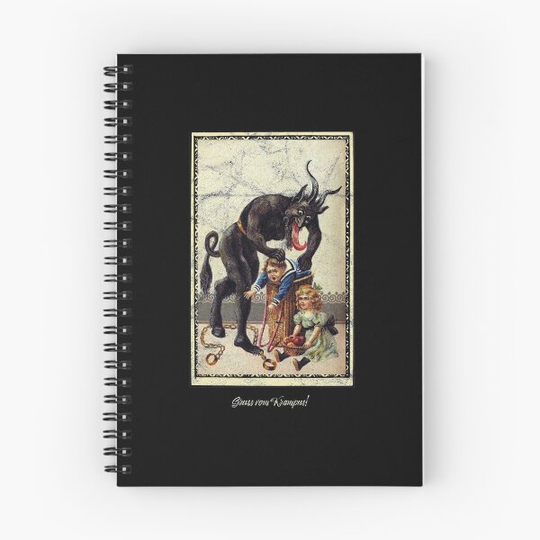 Artikelvorschau, Krampus okkulte germanische Weihnachtsdämon Vintage Illustration Design entworfen und verkauft von A-Fashion.