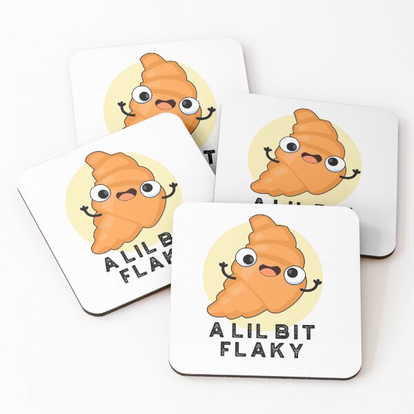 Item preview, A Lil Bit Flaky Pastry Funny Croissant Puns  designed and sold by punnybone.