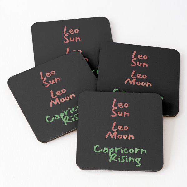 Item preview, Leo Sun Leo Moon Capricorn Rising Text designed and sold by leomooncreates.