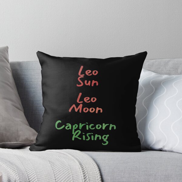 Item preview, Leo Sun Leo Moon Capricorn Rising Text designed and sold by leomooncreates.