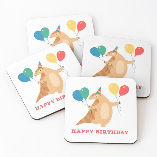 Item preview, Cute HAPPY BIRTHDAY Pangolin Rainbow Colors designed and sold by a-little-ink.
