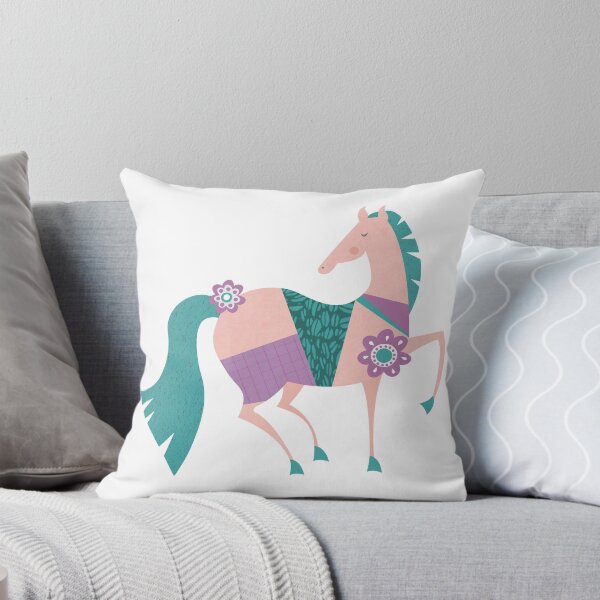 Aperçu de l'œuvre Cheval avec des motifs et des fleurs créée et vendue par Beccy Jackson.
