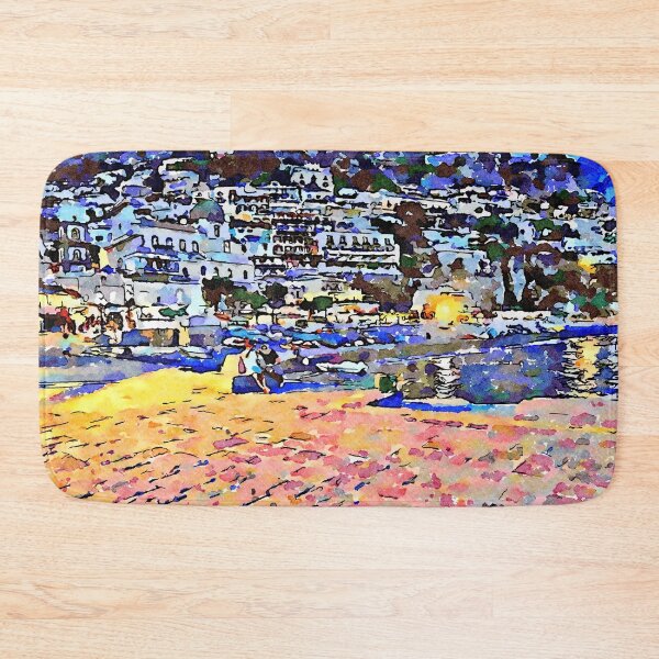 Item preview, Positano: boys on the pier overlooking the village at night designed and sold by Giuseppe Cocco.