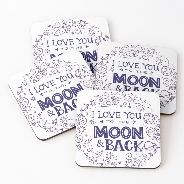 Item preview, Love you to the Moon & Back - circle designed and sold by AmazingArtMandi.