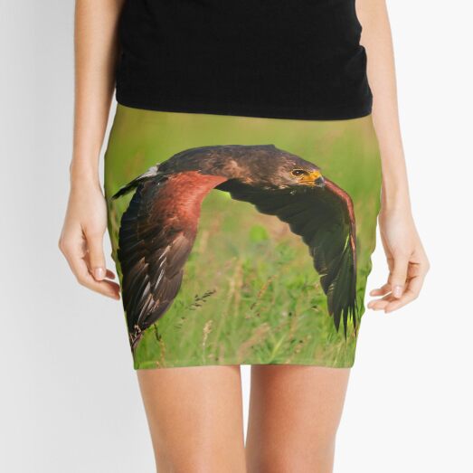 Harris's Hawk in flight Mini Skirt