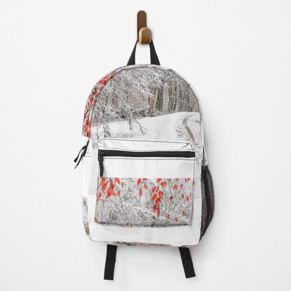 Item preview, Red Leaves and Snow on a Dirt Road designed and sold by BerryvineImage.