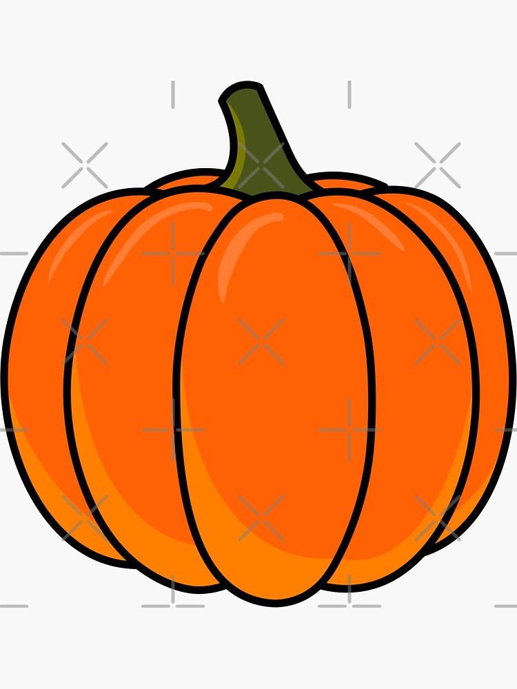 Thumbnail 3 of 3, Sticker, Orange Pumpkin designed and sold by Butterfly-Dream.