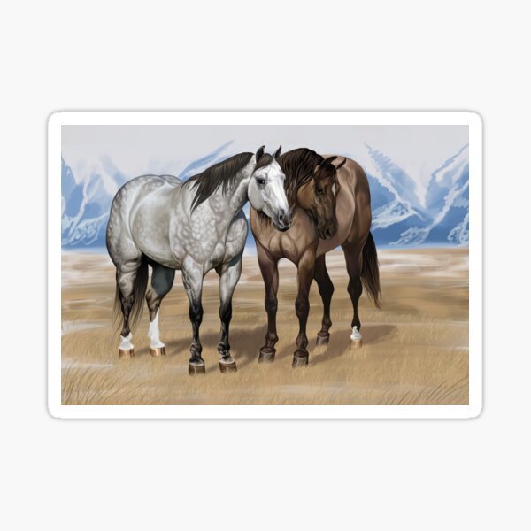 Aperçu de l'œuvre Quarter Horses créée et vendue par HalterAndRide.