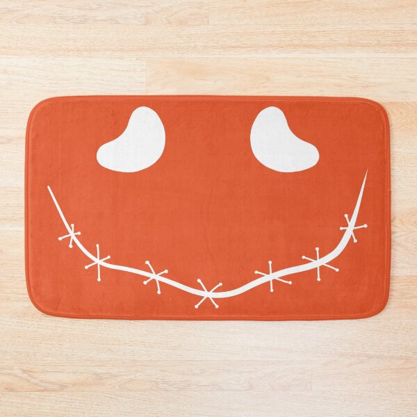 Item preview, Spooky stitched mouth face, white and orange designed and sold by ArtfulBonBon.