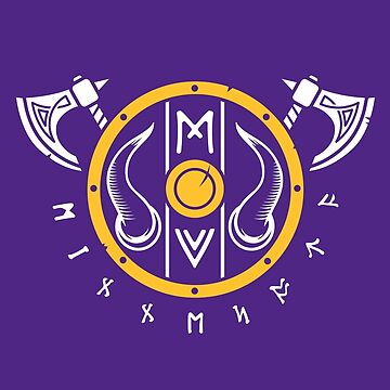 Minnesota Vikings Axe Shield Design T-Shirt heavyweight t shirts summer  tops mens graphic t-shirts big and tall