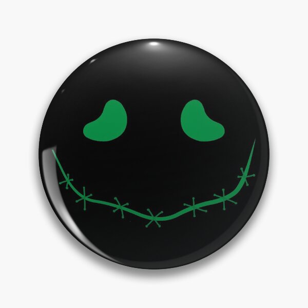 Item preview, Spooky stitched mouth face, green and black designed and sold by ArtfulBonBon.