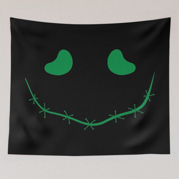 Item preview, Spooky stitched mouth face, green and black designed and sold by ArtfulBonBon.