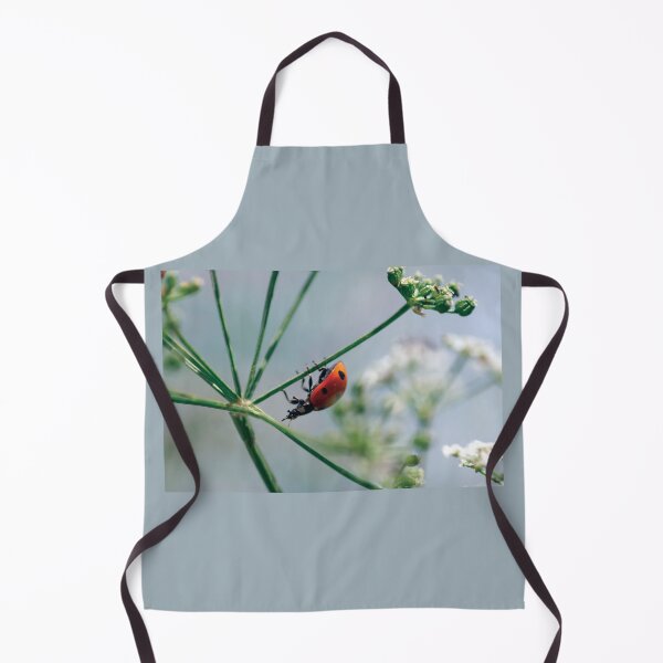 Item preview, Ladybug on Poison Hemlock with White Flowers designed and sold by pixelmountain.