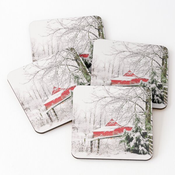 Item preview, Red Barn in the Snow designed and sold by BerryvineImage.