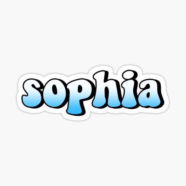 Aesthetic Pastel Blue Gradient Sophia Name Sticker By Star Redbubble
