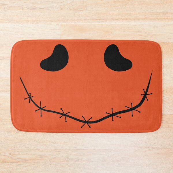 Item preview, Spooky stitched mouth face, black and orange designed and sold by ArtfulBonBon.