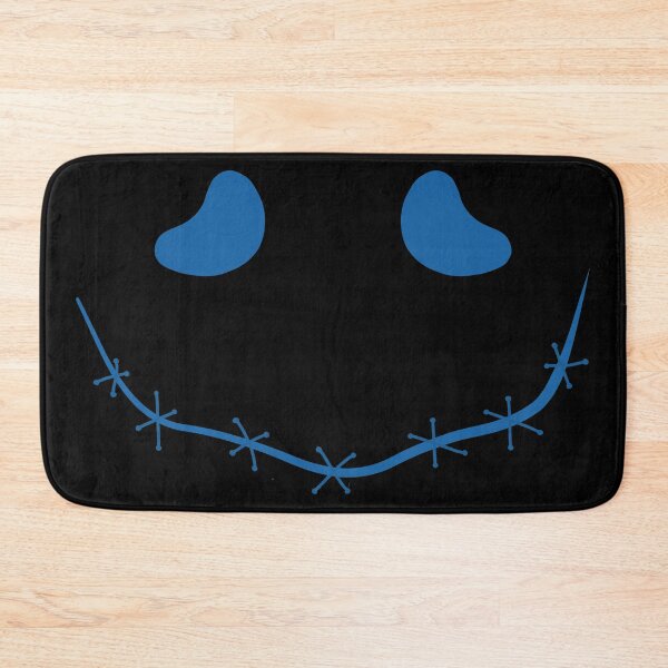 Item preview, Spooky stitched mouth face, blue and black designed and sold by ArtfulBonBon.
