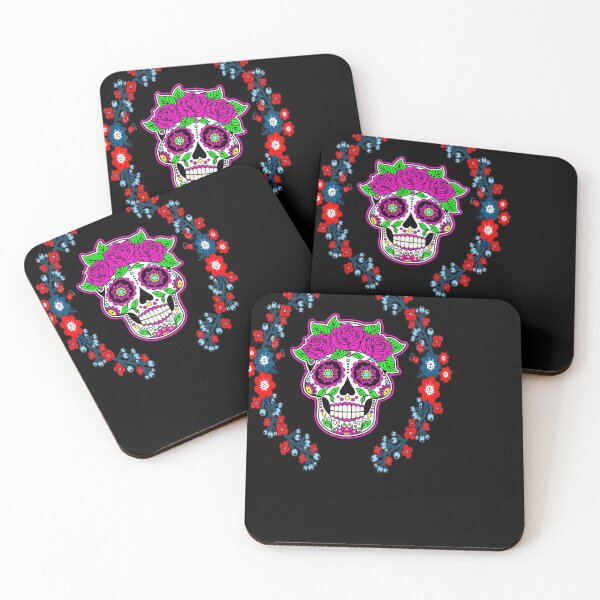 Item preview, Beautiful and Scary Skull with Flowers designed and sold by Shekevara.