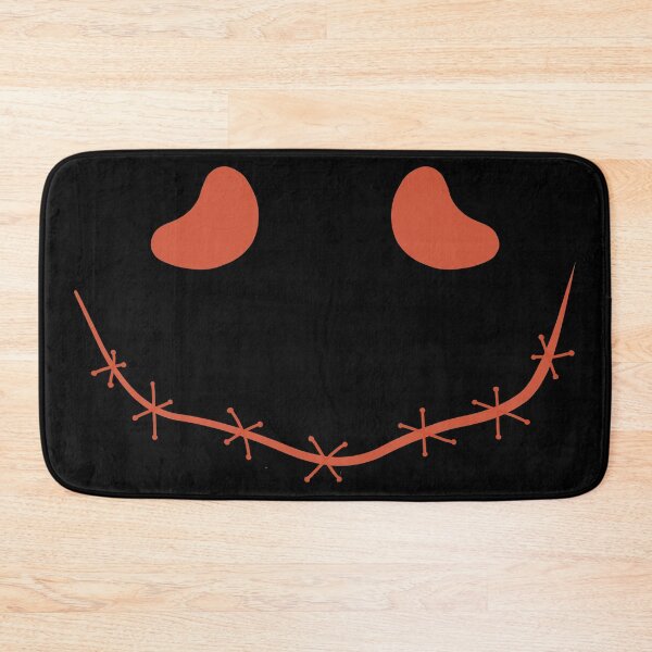 Item preview, Spooky stitched mouth face, orange and black designed and sold by ArtfulBonBon.