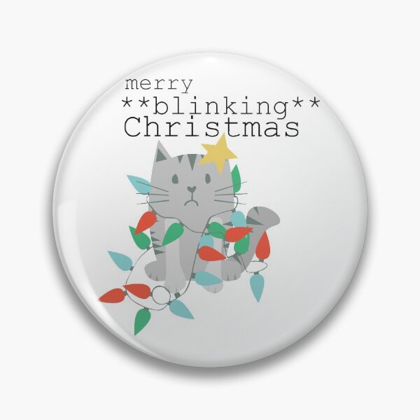 Artikelvorschau, Merry Blinking Christmas - Cat! entworfen und verkauft von LouiseFranksArt.