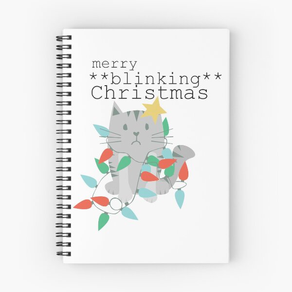 Item preview, Merry Blinking Christmas - Cat! designed and sold by LouiseFranksArt.