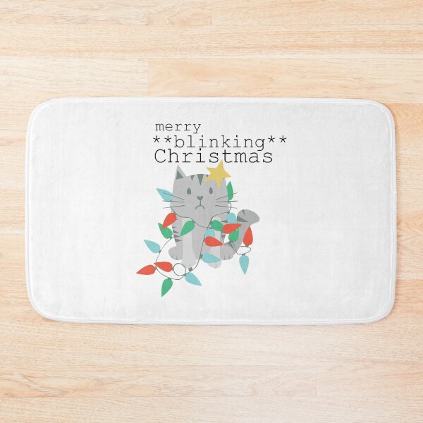Item preview, Merry Blinking Christmas - Cat! designed and sold by LouiseFranksArt.