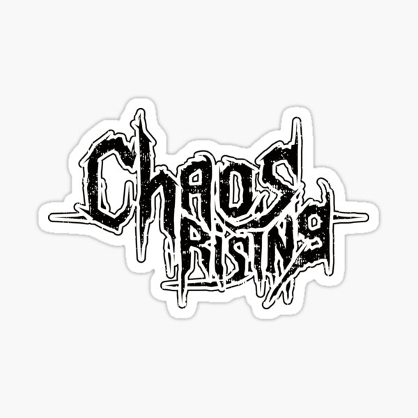 Logo for the all-female metal project Chaos Rising Sticker