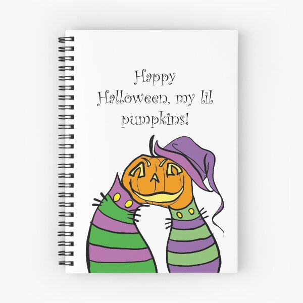 Item preview, Purple-green colored cats with pumpkin designed and sold by Chino20.