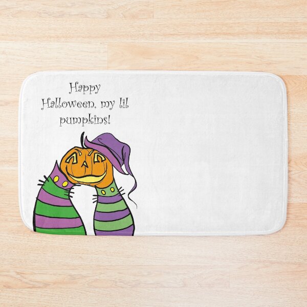 Item preview, Purple-green colored cats with pumpkin designed and sold by Chino20.
