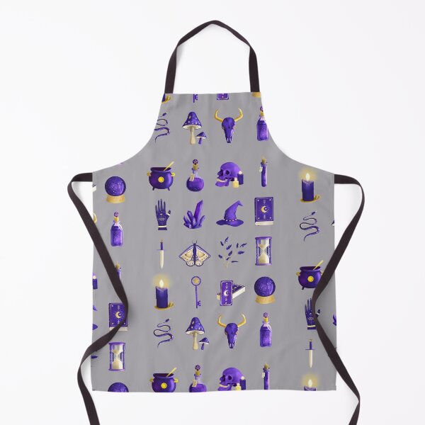 Item preview, Witch Icon Pattern (Blue on Grey) designed and sold by Pantonia.