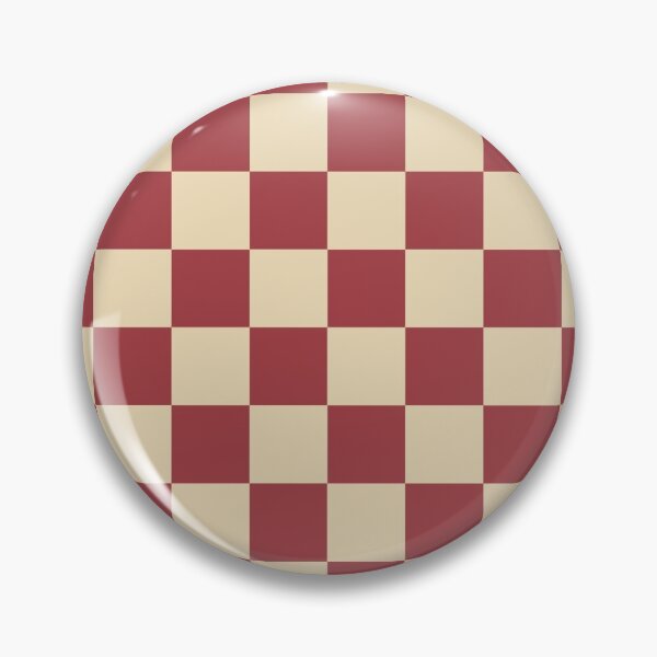 Item preview, red and cream color combination square checkered pattern design designed and sold by Bees-Honey-Gift.