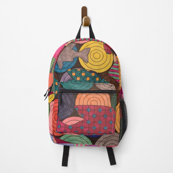 Item preview, Colorful Fish Geometrical Pattern  designed and sold by WildestSeasons.