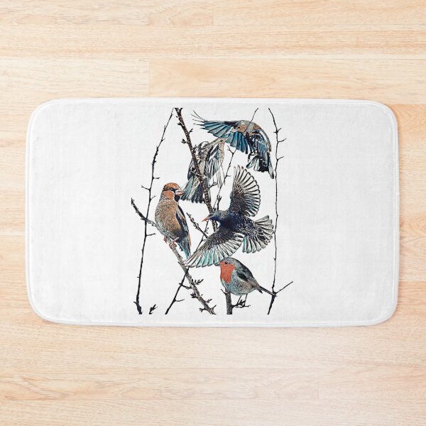 Item preview, Winter garden birds designed and sold by HeckaDoodleDo.