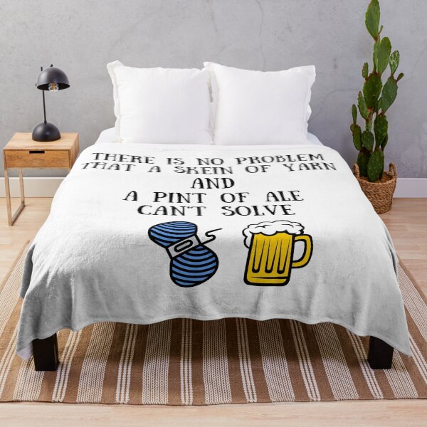 Item preview, There Is No Problem That a Skein of Yarn and Pint of Ale Can't Solve designed and sold by Knitterty.