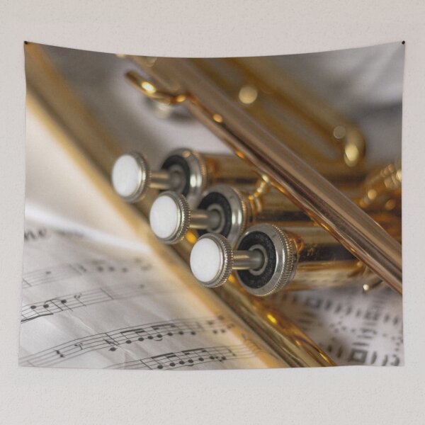 Item preview, Trumpet and Sheet Music Brass Instrument  designed and sold by mwagie.