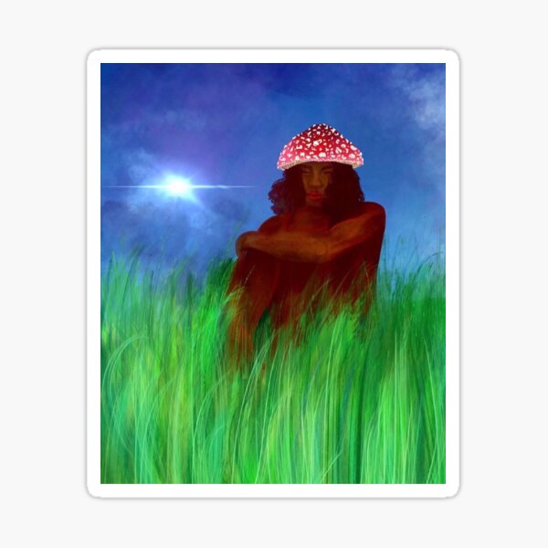 Item preview, Mushroom Girl in a Grassy Field designed and sold by Jasart17.