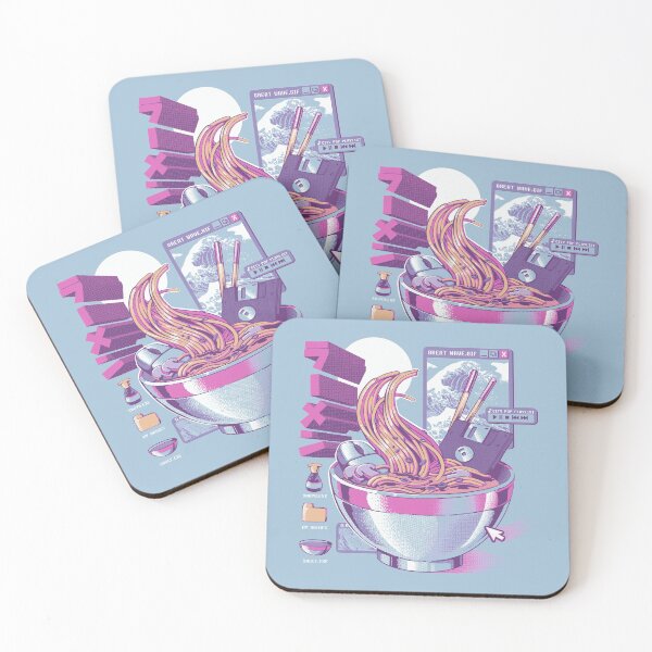 Web Ramen Coasters (Set of 4)