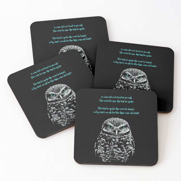 Item preview, Wise owl words - Blue designed and sold by HeckaDoodleDo.