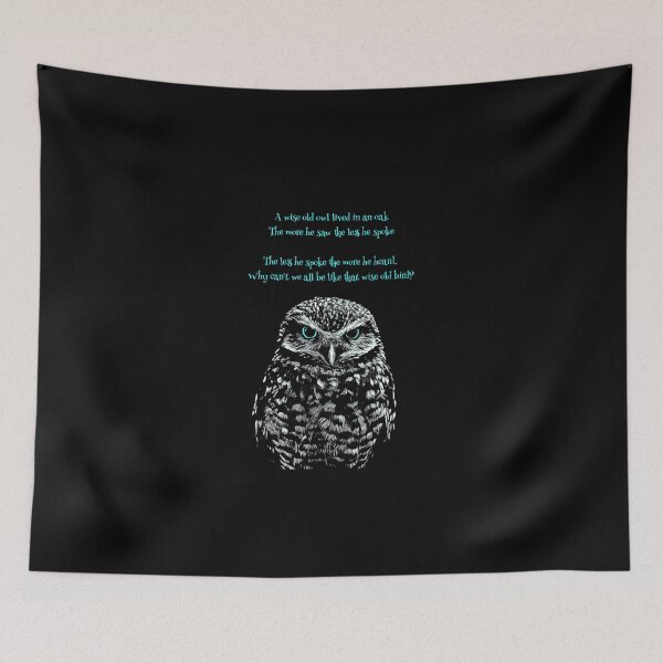 Item preview, Wise owl words - Blue designed and sold by HeckaDoodleDo.